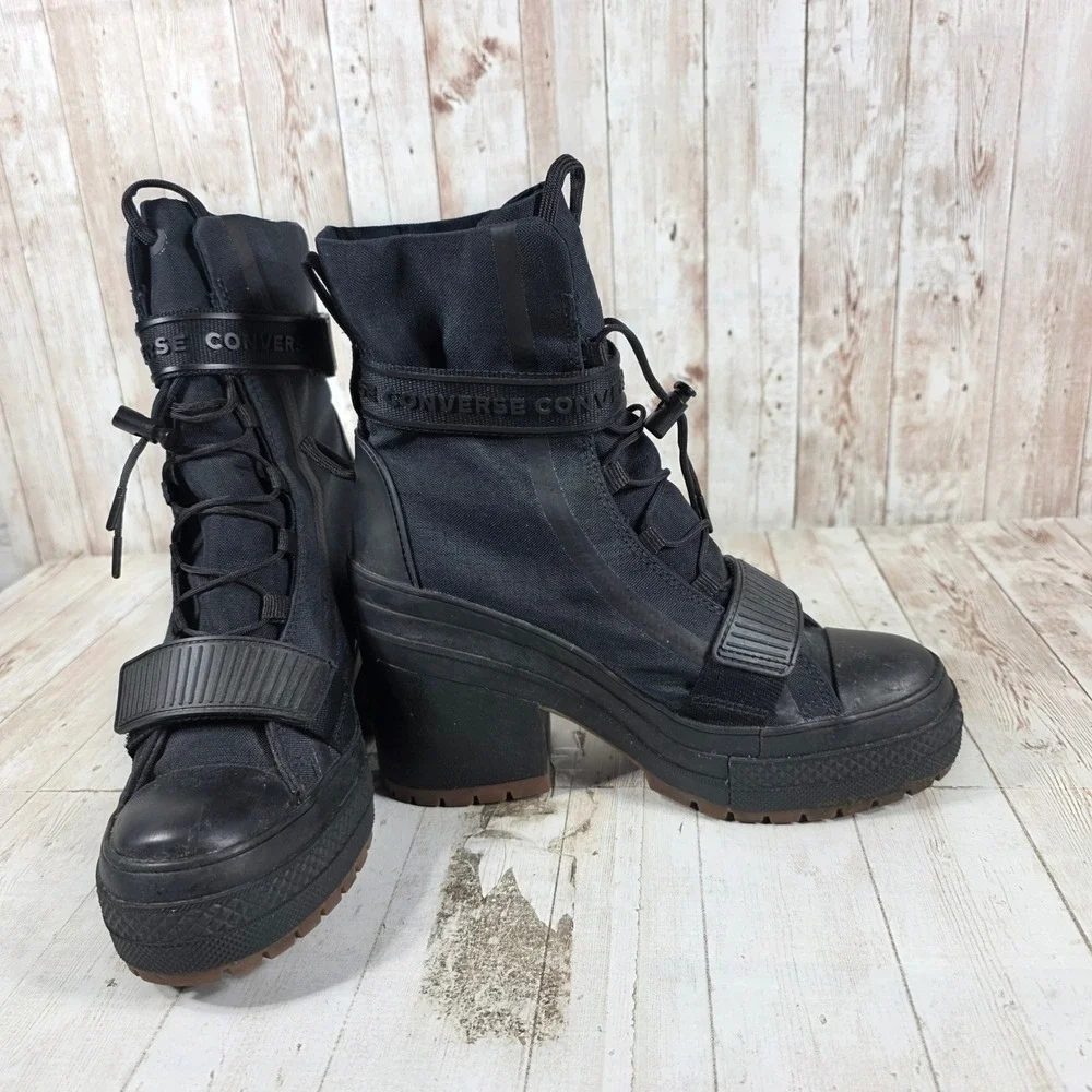 Converse Chuck Taylor All Star GR82 Black Platform Boots 563468C Womens 6.5